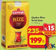 ÇAYKUR RİZE TURİST ÇAYI 1 KG ÇAYKUR RİZE TURİST ÇAYI 1 KG